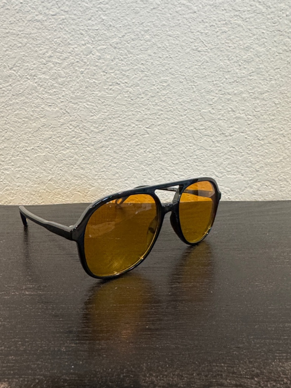 Black Sunglasses with Amber Lenses